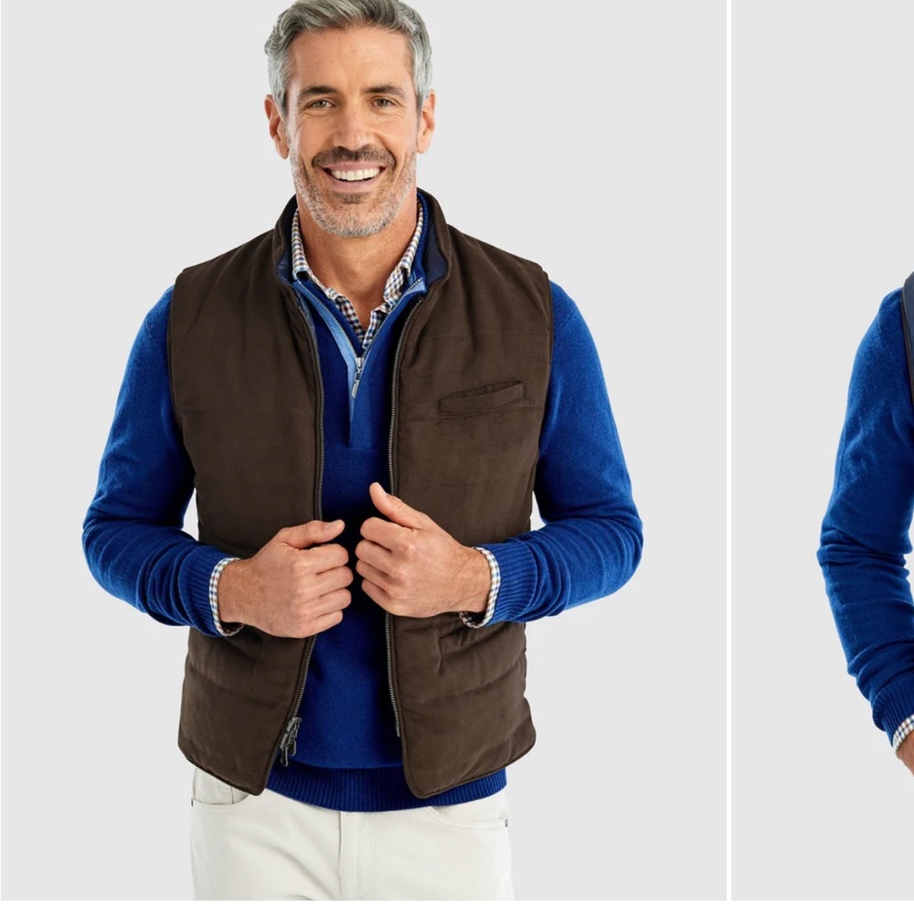 NWT Johnnie O. Silas Reversible Quilted Vest